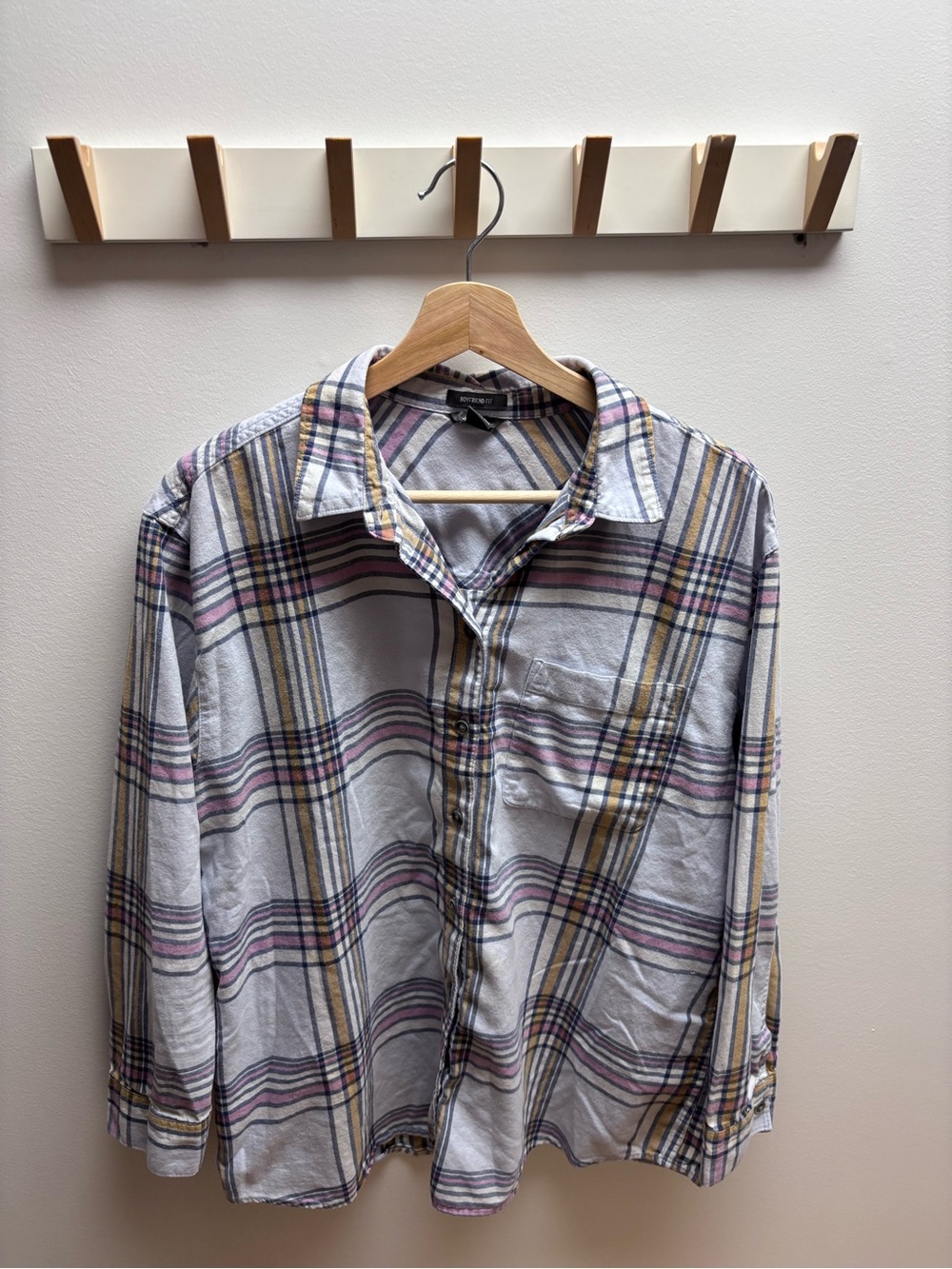 (3 for $30) Boyfriend Fit Plaid Button-Down